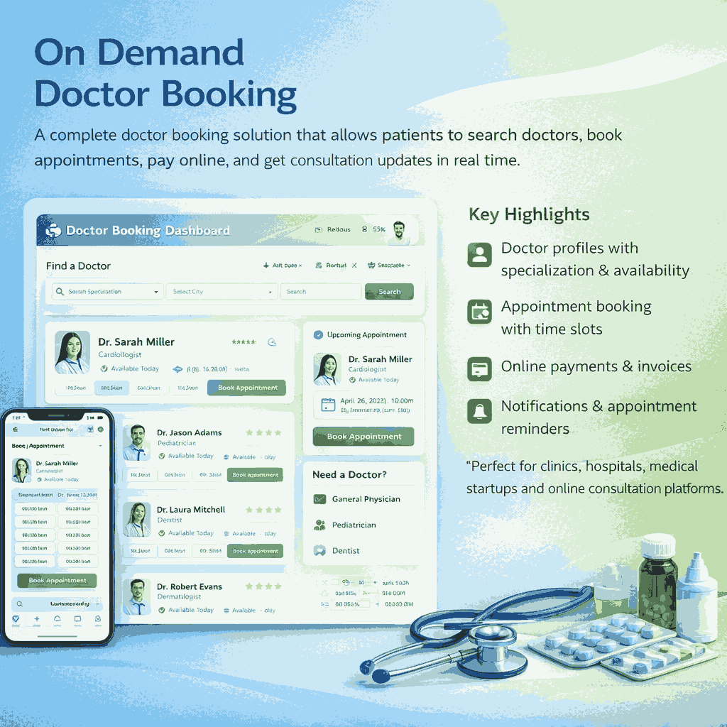 On Demand Doctor Booking Script