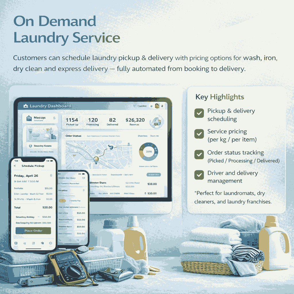 On Demand Laundry Service Script